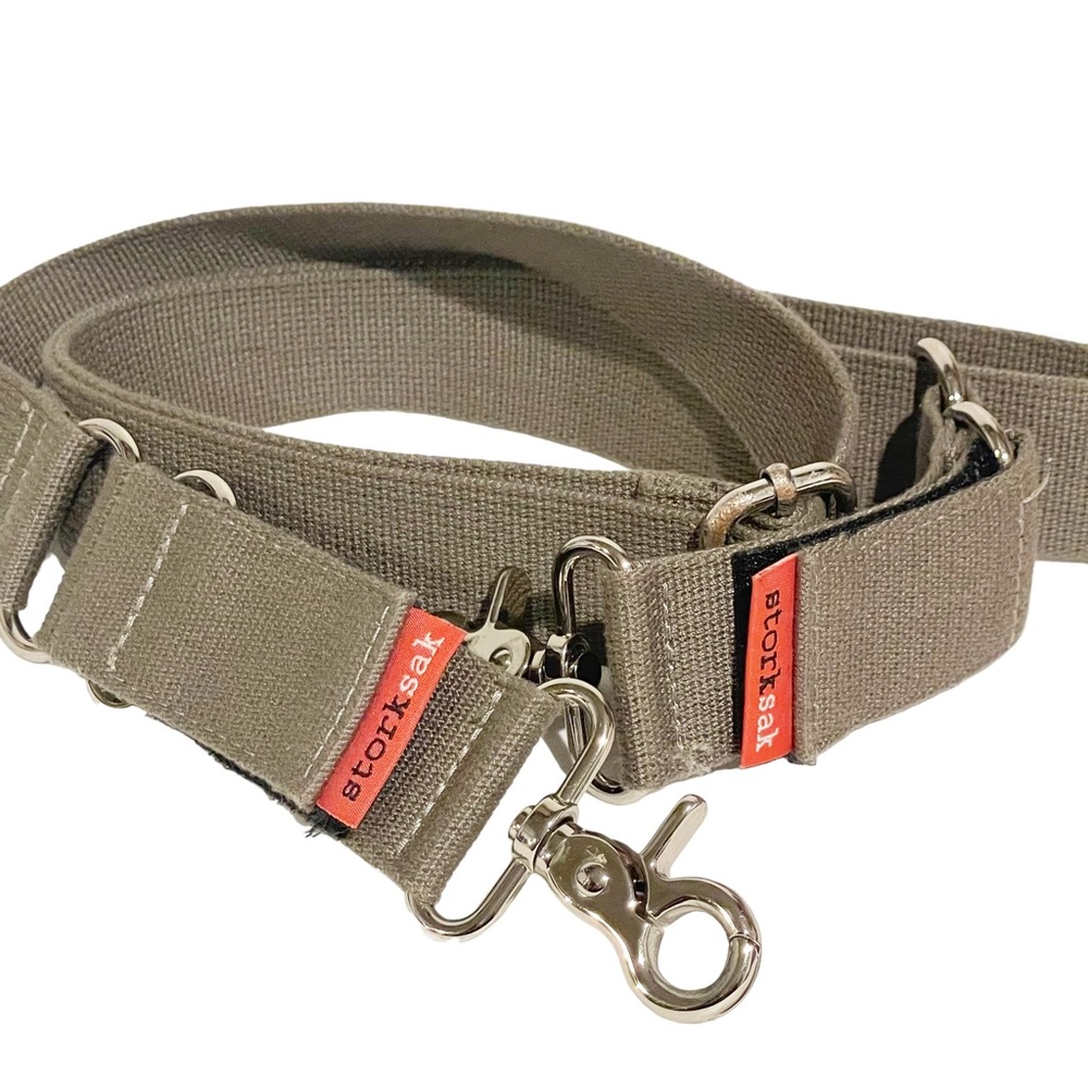 Storksak Olive Green Adjustable Strap with Silver Hardware